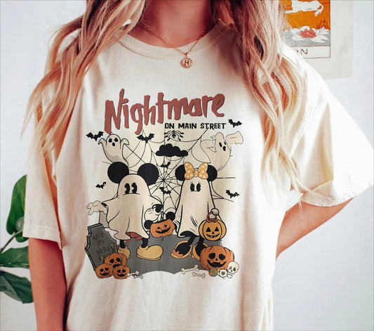 Halloween Witches T-Shirt – Women’s Short Sleeve O-Neck Retro Top