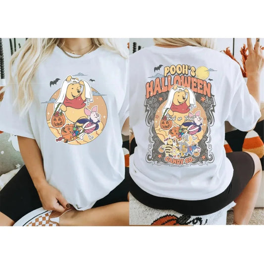 Winnie the Pooh Halloween T-Shirt – Disney Spooky Season Tee with Mickey Balloons