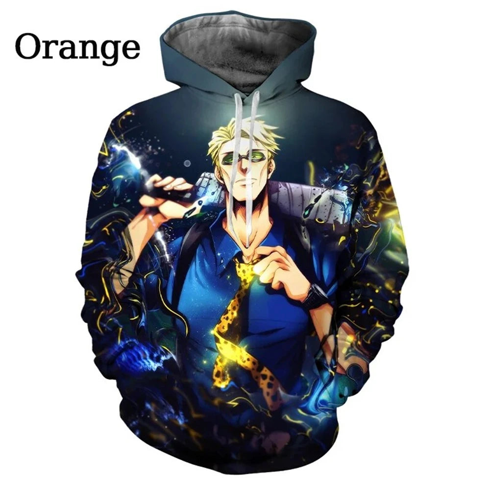 Jujutsu Kaisen Gojo Hoodie – Men’s 3D Anime Manga Print Sweatshirt Pullover