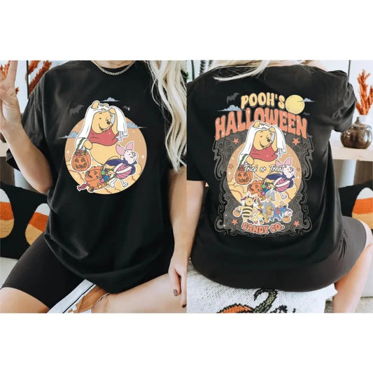 Winnie the Pooh Halloween T-Shirt – Disney Spooky Season Tee with Mickey Balloons