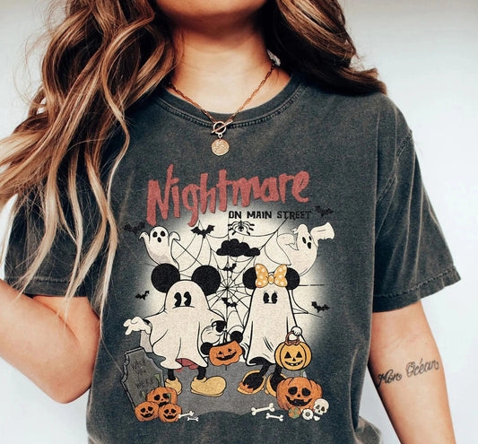 Halloween Witches T-Shirt – Women’s Short Sleeve O-Neck Retro Top