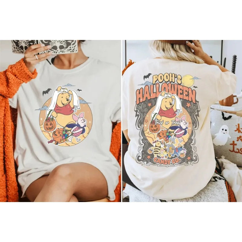 Winnie the Pooh Halloween T-Shirt – Disney Spooky Season Tee with Mickey Balloons