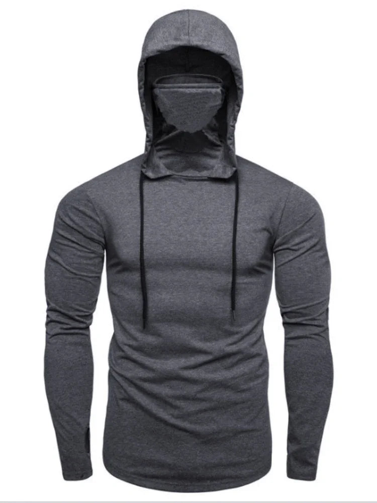 Men’s Zip Hoodie – Solid Color Slim Fit Sweatshirt with Drawstring (Gym Thin Autumn 2025)