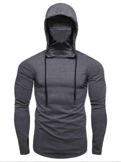 Men’s Zip Hoodie – Solid Color Slim Fit Sweatshirt with Drawstring (Gym Thin Autumn 2025)
