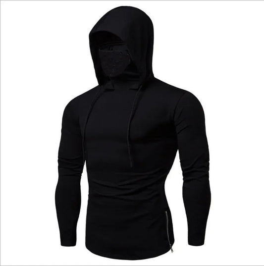 Men’s Zip Hoodie – Solid Color Slim Fit Sweatshirt with Drawstring (Gym Thin Autumn 2025)