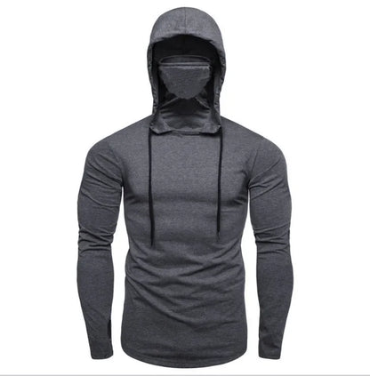 Men’s Zip Hoodie – Solid Color Slim Fit Sweatshirt with Drawstring (Gym Thin Autumn 2025)