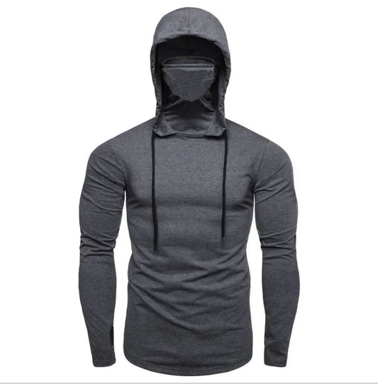 Men’s Zip Hoodie – Solid Color Slim Fit Sweatshirt with Drawstring (Gym Thin Autumn 2025)