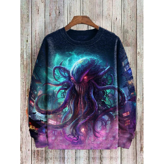 3D Mushroom Hoodie – Colorful Moth Graphic Sweatshirt for Men & Women