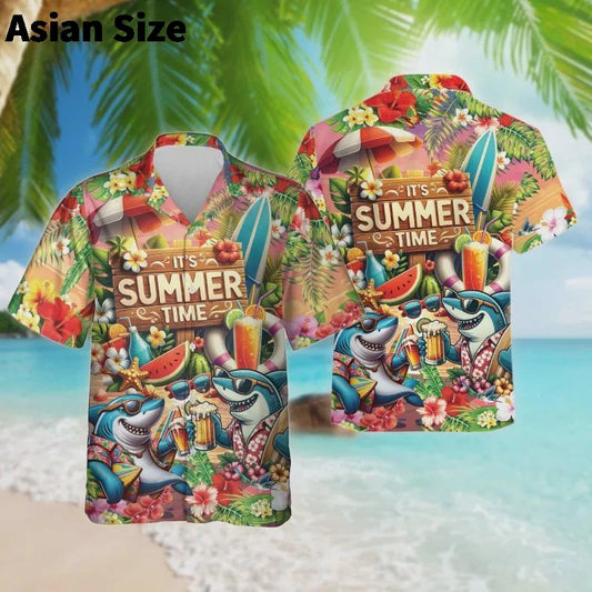 Shark Hawaii 3D Shirt Summer Time
