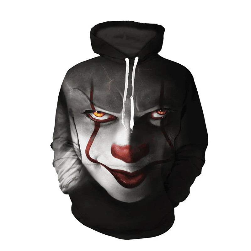 Horror Movies 3D Hoodie – Oversized Casual Pullover for Men & Women