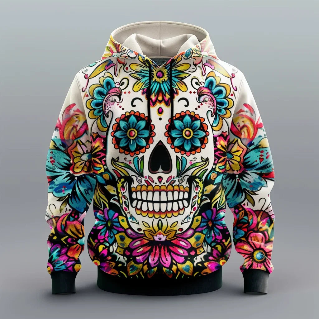 2025 Mexican Retro Hoodie – Men’s 3D Print Streetwear Long Sleeve Sweatshirt