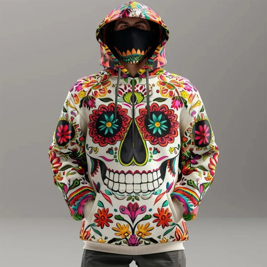 2025 Mexican Retro Hoodie – Men’s 3D Print Streetwear Long Sleeve Sweatshirt