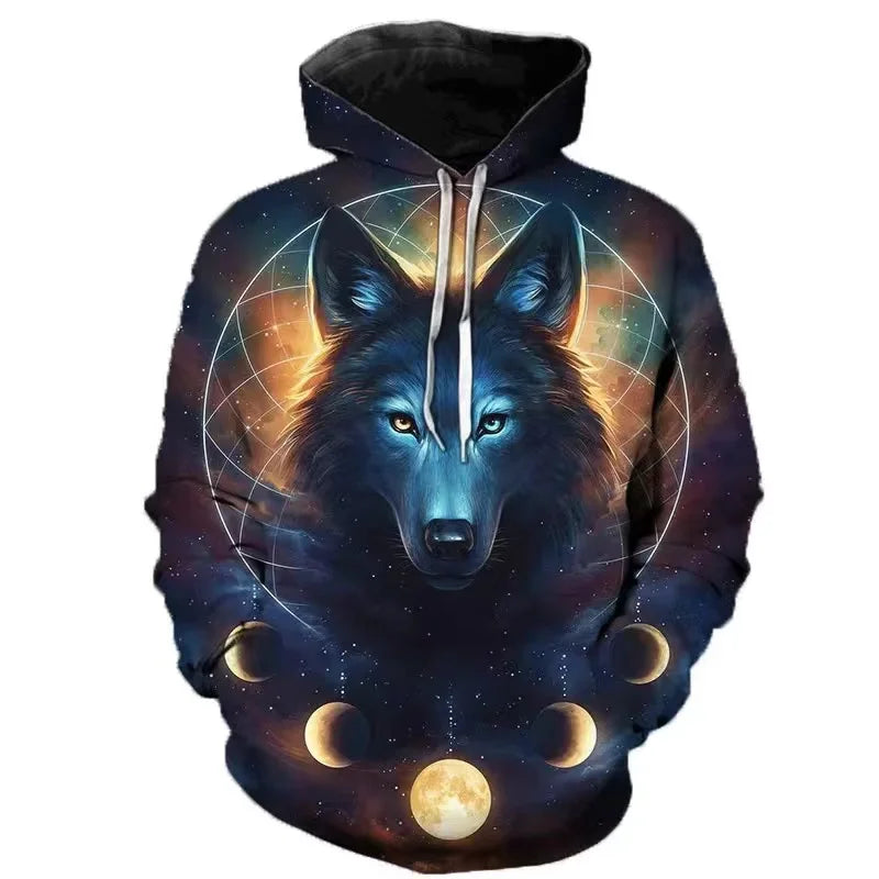 Autumn 3D Wolf Hoodies Men Hooded Animal Printed Hoodie Sweatshirts Tracksuits Man/women Jackets Funny Hoody DropShipping
